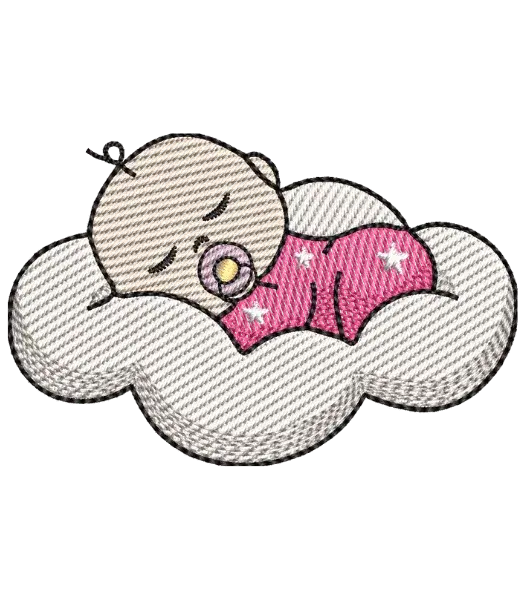 Matriz de Bordado Bebê Dormindo Rosa